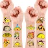 100 PCS Taco Bout Love Birthday Party Decorations Favors Supplies Temporary Tattoos Decor Mexican Fiesta Taco Twosday Tuesday Stickers For Boys Girls Gift School Prizes Rewards