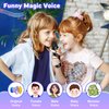 Mini Karaoke Machine for Kids & Adults,Portable Bluetooth Speaker with Wireless Microphones, Toys Birthday Gifts for 3-12 Year Old Family Home Party,Purple