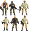 Fycooler US Army Men and SWAT Team Toy Soldiers Action Figures Playset with Military Weapons Accessories,Military Soldier Playset Military Figures Army Men Soldiers Toy for Kids Boys Gift,12Pcs
