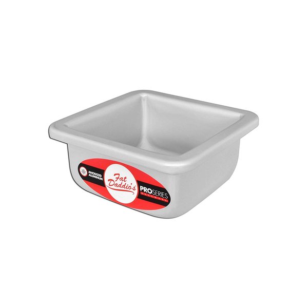 Fat Daddio's Square Cake Pan Solid Bottom 4"x4"x2"