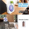 Gueray CD Player with Speakers Bluetooth Desktop CD Players for Home Radio CD Player with Remote Control HiFi Speakers Dust Cover LED Screen Timer Supports AUX USB TF Card Playback