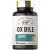 Carlyle Ox Bile Supplement 500 mg | 60 Capsules | Digestive Enzymes | Non-GMO & Gluten Free | by Herbage Farmstead