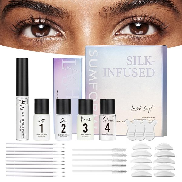 SUMFORMI Lash Lift Kit Eyelash Perm Kit Eyelash Lift Kit Easy for Beginner and Professional Lash Perm Kit Achieve Salon-Quality Lashes Lift with Effective Result 5 * 5 ml
