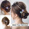 3PCS U Shaped Hair Pins For Girls Hairstyle, Acetate French Style Hair Pin Fork, Vintage Thicker Hair Clips 4.7” (Elegant)