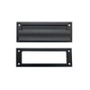 QCAA Soild Brass Mail Slot, with Solid Brass Interior Frame, 8-7/8''X2-7/8" Matte Black 1 Pack, Made in Taiwan