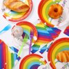 Spiareal Pcs Rainbow Party Supplies Include 7 Inch Rainbow Party Plates 9 Inch Party Plates Napkins Tableware Forks Spoons for 20 Guests Birthday Party Decorations(Rainbow Style) 7 inches 9 inches