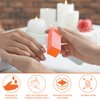 ForPro Buffing Block, Orange, 100/180 Grit, Three-Sided Manicure and Pedicure Nail Buffer, 3.75” L x 1” W x 1” H, 15-Count