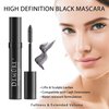 Demure Mineral Voluminous Eye Mascara - Conditioning Black Mascara High Definition for Long, Lush, Full Lashes - Water Resistant, Compatible with Lash Extensions Falsies.