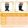 American Trends Girls Soccer Socks Kids Pink Socks Pink Softball Football Baseball Socks Youth Toddler Knee High Tube Socks for Boys 1 Pack Rose Pink White 6-9 Years