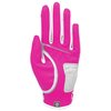 Zero Friction Women's Compression-Fit Synthetic Golf Gloves, Universal Fit, Pink