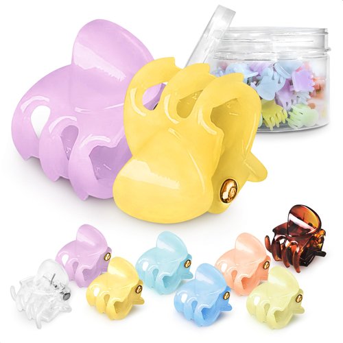Mini Hair Clips for Hair Accessories for Women - 40Pcs Colorful Claw Clips for Thick Hair Accessories for Girls Hair Clips for Thick Hair Styling Accessories - Girl Hair Clip Makeup Hair Clips Plastic