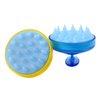 Vtrem Scalp Massage Brush Dandruff 2 Pack Wet and Dry Shampoo Brush Scalp Massager with Soft Silicone Rubber Hair Brush Shower for Women, Men, Pet (Blue & Yellow)