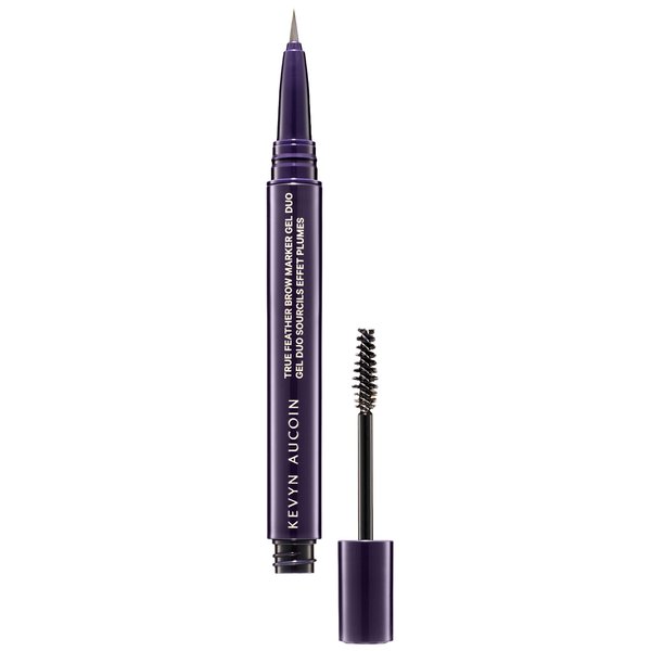 Kevyn Aucoin True Feather Brow Marker Gel Duo, Ash Blonde: Dual-ended. Shapes, defines + sets brows for full, natural finish. Precise makeup brush tip. Invisible gel formula creates flexible hold.