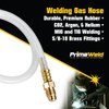 PrimeWeld Argon/Inert Gas Hose 6' Reinforced Clear Line With 5/8-18 Fittings