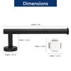 NearMoon Hand Towel Holder/Towel Ring, Thicken SUS304 Stainless Steel Hand Towel Bar for Bathroom, Rustproof Wall Mounted Towel Rack, Contemporary Style Bath Accessories, 9 Inch (2 Pack, Matte Black)