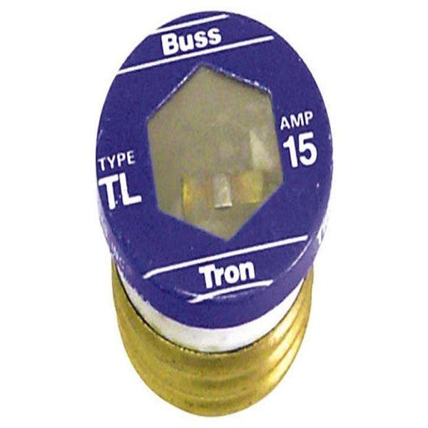 Bussmann TL-15PK4 15 Amp Time Delay, Loaded Link Edison Base Plug Fuse, 125V UL Listed, 4-Pack