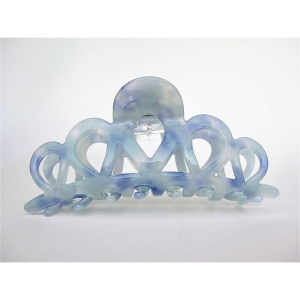 Generic Mixed blues and white marbled hair claw clip medium fine hair