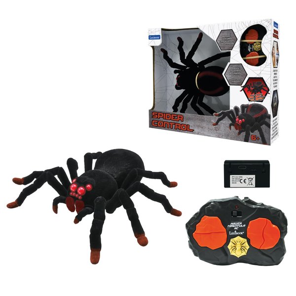 Lexibook, Realistic Remote Controlled Tarantula/Spider, 8 Hairy Legs, 2 mandibles, Light Effects in The Eyes, Remote Control Included, SPIDER01