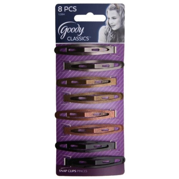 Goody Classic Oval Metal Snap Clips 8 ea (Pack of 2)