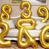40 Number Balloons Gold Big Foil Mylar Giant Jumbo 40 Balloons for Men Women 40th Birthday Party Supplies 40 Anniversary Events Decorations