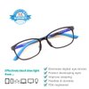 Mind Bridge Big Kids & Teens Blue Light Blocking Computer Glasses Gaming Glasses - Anti Harmful Blue Light, UV, Glare | Protection Eyewear for Children Digital Screen Time & Technology 1508 Black Blue