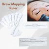 100Pcs Eyebrow Ruler Sticker Disposable Eyebrow Mapping Ruler Sticker for Microblading Permanent Makeup Henna, Brow Stencil Adhesive Measuring Shaper Tool LEES A.M.