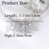 Campsis Rhinestone Bridal Wedding Hair Comb Crystal Side Comb Bride Hair Accessories for Women and Girls (Silver)