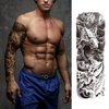 CUTELIILI Full arm temporary tattoo for Men,12sheets (L19“xW7”) Sleeve Tattoos temporary,Waterproof Terror Fake Tattoos That Look Real and Last long，Tiger Dragon Koi Evil Eyes