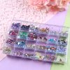 Kemaily 24 Slots Empty Clear Nail Art Decoration Storage Box Nail Glitter Rhinestone Crystal Accessories Container Storage Box