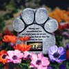 Pawprints Remembered Pet Memorial Stone - Features a Paw Print Photo Frame and Sympathy Poem - Indoor Outdoor for Garden Backyard Marker Grave Tombstone - Loss of Pet Gift - Loss of Dog Gift