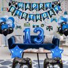 Vlipoeasn Video Game 13th Birthday Decorations for Boys Game on 13th Birthday Party Supplies Blue Gaming 13th Happy Birthday Banner (13th)