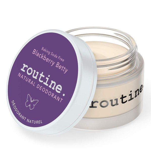 Routine Natural Deodorant Blackberry Betty (Baking Soda Free) Deo Jar | 2 Fluid Oz. Natural Deodorant | Aluminum Free Natural Deodorant For Women & Men (Cream Jar Formula)