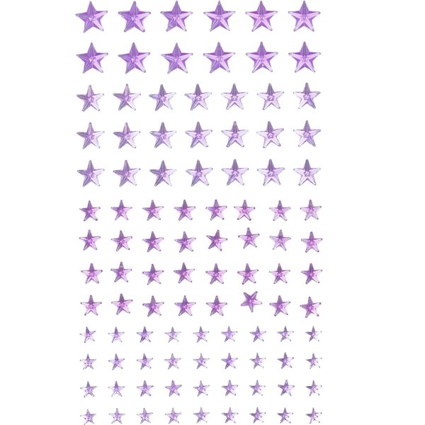 Moon Pattern Eye Gems Sticker Face Jewels Stickers Self Adhesive Halloween Rave Party Temporary Tattoos Rainbow Face Gems Stickers Women Festival Accessory and Crafts Nail Decorations (Purple Stars)