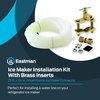 Eastman Ice Maker Installation Kit with Brass Inserts, 1/4 Inch Compression, 25 Foot Polyethylene Ice Maker Connectors, White, 48362