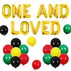One & Loved 1st Birthday Balloon Banner Reggae 1st Birthday Party Decorations Jamaican Rastafari Birthday Decorations for Kids Boys Girls Reggae Music 1st Birthday Party Supplies