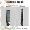 10 PCS Portable Travel Brush Folding Pocket Comb Foldable Hair Brush for Women and Men Mini Plastic Teasing Brush for Purse (Black)