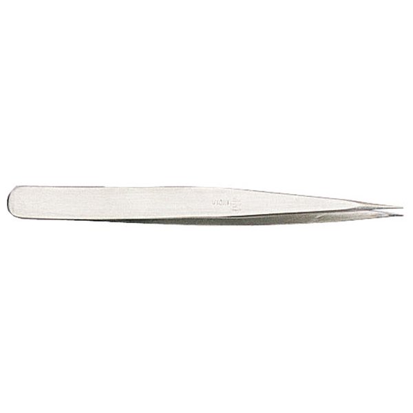 JEWEL TOOL 5" (12.7 cm) Fine Point Stainless Steel Tweezer | Non-Magnetic | Beveled Precision Edges | Ideal for Electronics, Jewelry & Delicate Tasks