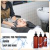 Barydat 24 Pcs Squeeze Bottle Twist Top Applicator Bottles Empty Hair Oiling Bottle with 4 Funnels Refillable Plastic Liquid Containers Plastic Bottles for Liquid Hair Oil Shampoo Lotion (Amber,3 oz)