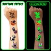 ArtCreativity Individual Halloween Glow in the Dark Temporary Tattoos, Set of 144-2 Inch, Temporary Tats for Kids in 12 Spooky Designs, Halloween Party Favors for Kids, Trick or Treat gift