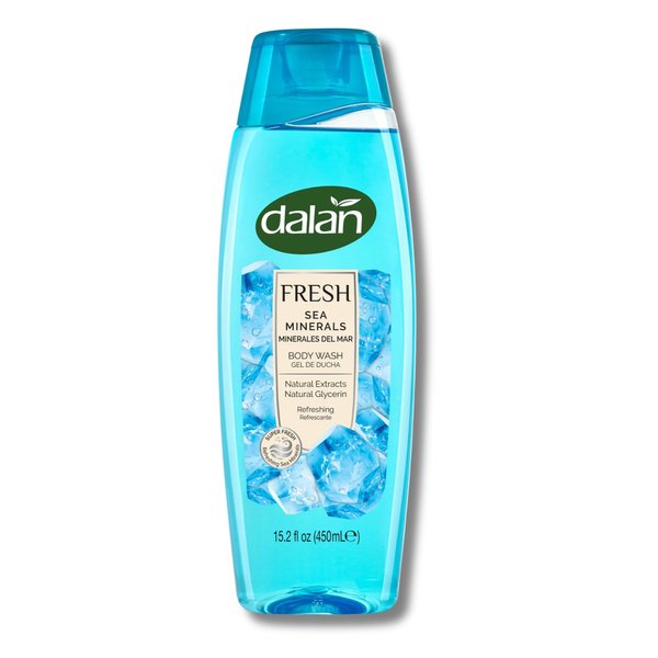 Dalan Natural Extracts Body Wash, with Fresh Pink Grapefruit & Aloe Vera & Sea Minerals, 15.2 fl oz (1 Pack, Sea Minerals)