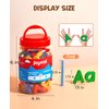 JoyCat 78 Pieces Magnetic Letters Numbers Alphabet Fridge Magnets ABC 123 Preschool Educational Learning Plastic Colorful Toy Set Uppercase Lowercase Math Symbols for Toddlers Kids