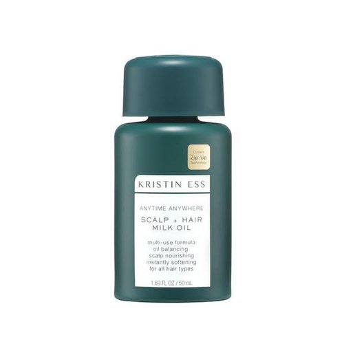 Kristin Ess Anytime Anywhere Scalp + Hair Milk Oil, Hydrating for Damaged Hair, infused with Coconut Oil and Jojoba Oil, Castor Oil for Hair Growth
