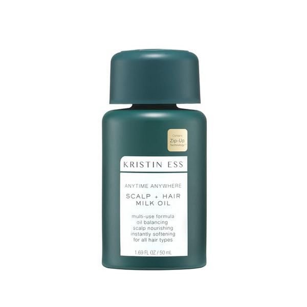 Kristin Ess Anytime Anywhere Scalp + Hair Milk Oil, Hydrating for Damaged Hair, infused with Coconut Oil and Jojoba Oil, Castor Oil for Hair Growth