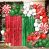 AIBIIN 153pcs Christmas Balloon Garland Arch Kit Christmas Party Balloons Christmas Balloons Decorations Purple Red Green Foil Fringe Curtain Christmas Birthday Baby Shower Party Balloons Supplies