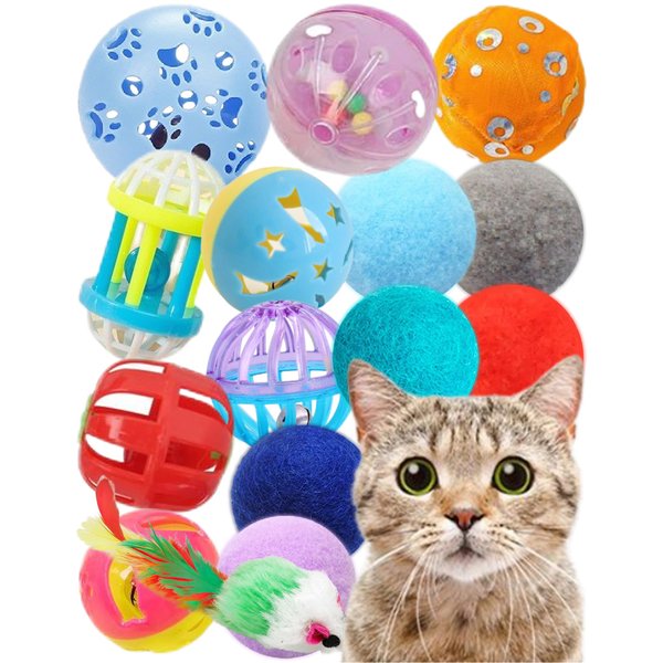 HEUHAI Cat Toys - 15 Diverse Cat-Themed Toys for Engaging and Stimulating Your Feline's Playful Instincts with Interactive and Self-Play Options