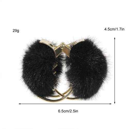 auwiyd 4 PCS Metal Rabbit Fur Hair Claw Clips Solid Color Plush Hair Grab Hairpins Shark Clip Fashion Winter Ponytail Holder Clips Hair Accessories for Women Girls