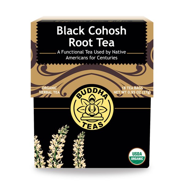 Buddha Teas Organic Black Cohosh Root Tea - OU Kosher, USDA Organic, CCOF Organic, 18 Bleach-Free Tea Bags