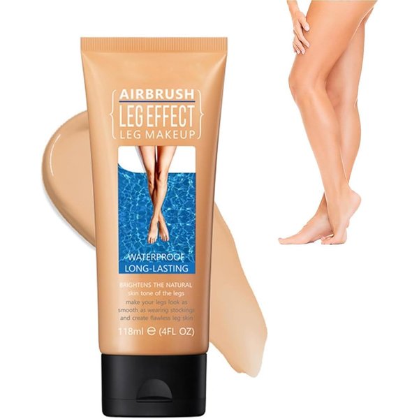 Leg Makeup Waterproof No Transfer, Leg Vein Cover up Makeup for Varicose Veins Waterproof Black Skin, Leg and Body Scar Cover up Makeup for Tattoo Cover Up (#2 Medium Golw)