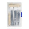 Quwei 63 Pieces 3 Sizes Felting Needles Wool Felt Tools with 3 Pieces Clear Bottles and 3 Pieces Wooden Handles