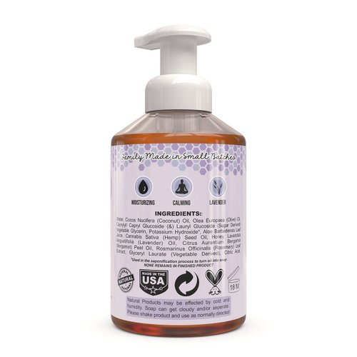 Beessential All Natural Foaming Hand Soap, Lavender and Bergamot Essential Oils, Made with Moisturizing Aloe & Honey - Made in the USA, 16 oz
